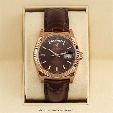 rolex choclate|preowned rolex with chocolate interior.